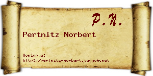 Pertnitz Norbert névjegykártya